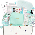 First Period kit for Girls | 22 PC Period Packs for Young Girls First Time | First Period Gift for Teen Girls with Sanitary Pad Storage Bag, Wipes, Bracelet, Eye Mask, Socks and More(Mint)