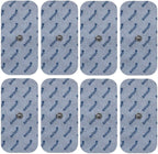 8 axion TENS Unit Electrode Pads 4x2'' - Replacement Pads with 3,5mm Snap Button for TENS Machines and Muscle Stimulators | Reusable Self-Adhesive TENS/EMS Electrodes