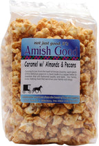 Amish Good Premium Caramel Popcorn with Almond and Pecans * Real Butter and Coconut Oil in 12 Ounce Bag