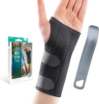 OPPO RH301 Wrist Splint for Carpal Tunnel Syndrome, Arthritis, and Tendonitis - Adjustable for Right and Left Hand (Black, One Size, 1 Pack)