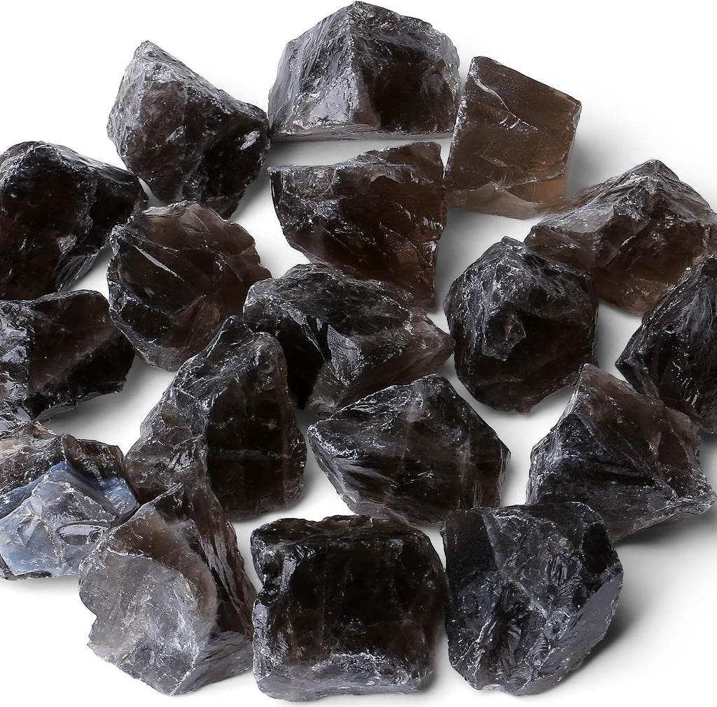 MAIBAOTA Smoky Quartz Crystal Stones 1" Natural Raw Crystals Bulk Rough Gemstones Rocks for Tumbling Polishing Cutting Decorative Stone