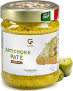 Gusta Artichokes Spreadable Pate - Made in Italy Dip or Spread - Paste of Artichoke in Jar with Extra Virgin Olive Oil - Non-GMO, All Natural - Perfect Snack - 6.35oz Glass Jar