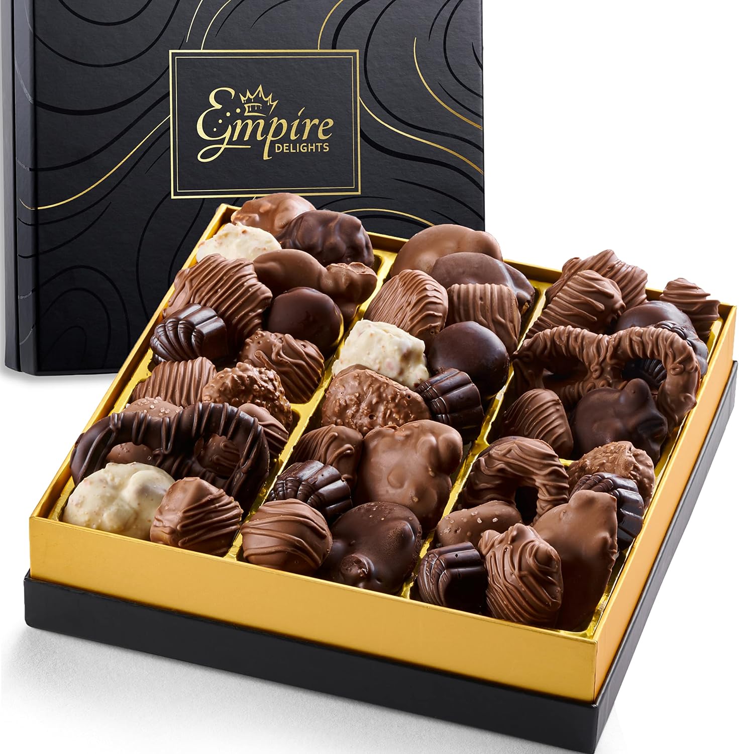 Assorted Gourmet Chocolate Gift Box - Food Gift Basket for Women and Man - Birthday, Thank You, Present Idea for Him and Her, Holiday Gifts Baskets