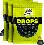 Gustaf's Dutch Licorice Drops - 3 Pack of 5.2oz Bags - Sweet Black Licorice Candy Drops - Dutch Candy from Netherlands - Sweet Black Liquorice Treats