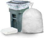 Plasticplace 64-65 Gallon Trash Can Liners for Toter │ 1.5 Mil │ Clear Heavy Duty Garbage Bags │ 50” X 60” (50Count) (W65LDCTL)