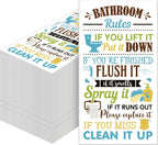 Seajan 200 Packs Bathroom Paper Napkins Disposable Bathroom Paper Guest Hand Towels Decorative Paper Napkins for Hostess Gifts Shower Spa Wedding Birthday Party Supply (Rules)