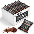Colonial Coffee 32 Count Single Pot Coffee Packets – 100% Arabica Dark Roast | Pre-Measured Frac Packs for 12 Cup Maker | Bulk Ground Gourmet Coffee for Home & Office