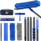 Wontolf 4-in-1 Squeegee for Window Cleaning Kit with Storage Bag, 79'' Squeegee Window Cleaner Tool with Extension Pole, Rotatable Window Washing Equipment for Home, Outdoor Windows, Glass, Shower