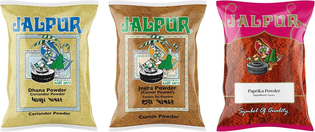 Jalpur Millers Spice Combo Pack - Coriander Powder 500g - Cumin Powder 500g - Paprika Powder 500g (3 Pack)