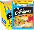 StarKist Tuna Creations Sweet and Spicy Pouch (2.6 oz - 12 Pack) Wild Caught, High Protein Shelf Stable Seafood, Gluten Free, Soy Free, No Draining, Ready to Eat for Salads and Sandwiches