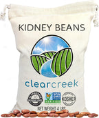 CLEAR CREEK Certified Glyphosate Residue Free Kidney Beans | 4 lbs | Non-GMO | Kosher | Vegan | Non-Irradiated