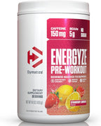Dymatize Energyze Pre Workout Powder for Men and Women, Strawberry Lemonade, 150mg Caffeine, 5g BCAAs, Performance Blend of L-Theanine, L-Tyrosine, L-Citrulline, No Sugar (30 Servings)