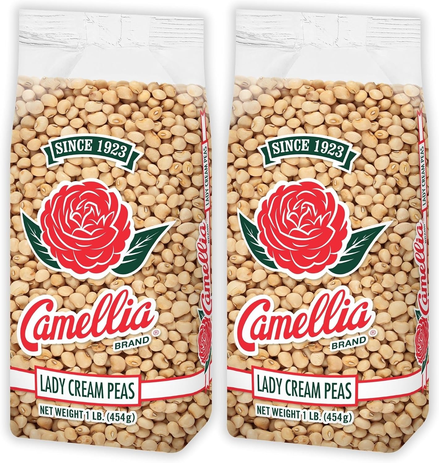 Camellia Brand Dried Lady Cream Peas – Premium Creamy Southern Peas for Traditional Southern Dishes, Succotash, Soups, Stews, Salads, and Vegetarian Meals – Non-GMO, Gluten-Free, High Protein, 1 Pound (Pack of 2)