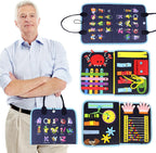 Fidget Blanket for Adults with Dementia,Busy Blanket for Dementia Patients,Dementia Sensory Toy for Adults with Alzheimers Dementia for Seniors,Hand Activities,Therapist Toys for Altzheimers Patient
