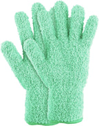 Molain Microfiber Dusting Gloves, Reusable Washable Cleaning Gloves Mittens for Plants House Cleaning Car Blinds Lamps…