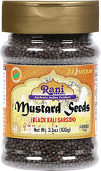 Rani Black Mustard Seeds Whole Spice (Kali Rai) 3.5oz (100g) PET Jar ~ All Natural | Gluten Friendly | NON-GMO | Kosher | Vegan | Indian Origin