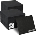 Sierra Touch 1,000 Count 2-Ply Beverage/Cocktail Napkins, 4.75” x 4.75” Folded Paper Napkins, 4 Packs of 250 (Black)