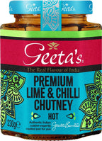 Geeta's Lime & chili Chutney hot 230g