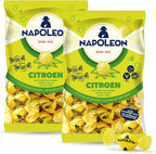 Napoleon Lemon Balls (Lempur) Sours Candy - (2-Packs) - Dutch Holland Imported Hard Candy, 5.2 oz. Per Bag