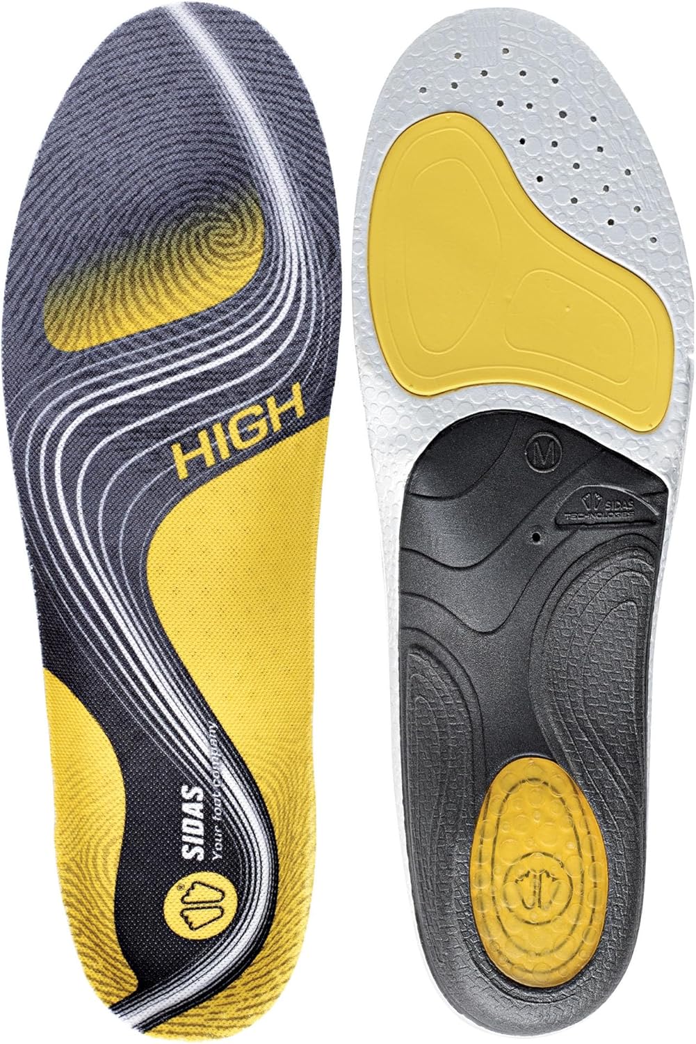 SIDAS Unisex 3Feet Activ' High-Arched Feet Multisports All-Year Insoles | Enhanced Heel Cushioning, Small (36-38)