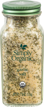 Simply Organic Garlic Salt, 4.7 Ounce Bottle, Perfect Blend of Salt, Garlic and Parsley for any Savory Dish