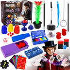 Magic Kit, Magic Tricks Includes Magic Wand and Magician Costume, Exciting Starter Magic Set Gift for Boys Girls Ages 6-12, Magic Tricks for kids, Perfect for Christmas, Halloween, and Birthday