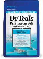 Dr Teal's Pure Epsom Salt, Restorative Minerals with Magnesium, Potassium & Zinc, 3 lbs