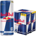 Red Bull Energy Drink with 80mg Caffeine plus Taurine & B Vitamins, 8.4 Fl Oz, Pack of 4 Cans