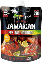 Reggae Spice Jamaican Jerk BBQ Marinade | 60-Second Authentic Wet Rub Seasoning Sauce for Cooking Meats | Gluten Free, Vegan, and Keto Friendly | 11 oz (Sweet & Sassy Pouch)