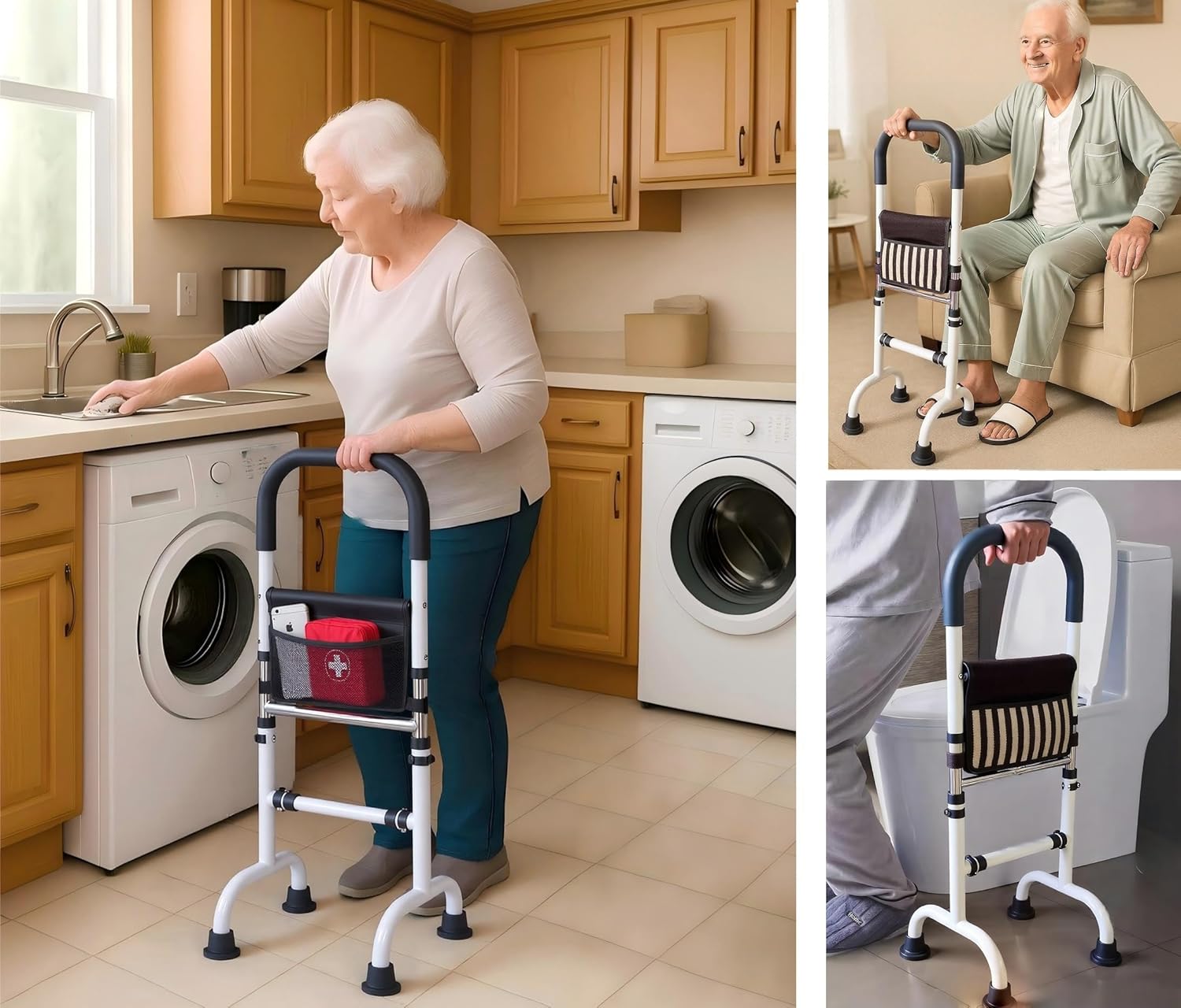 Stand Assist Aid for Elderly; Couch Chair Stand Assist; Standing Aids & Supports for Seniors; Toilet Assist Canes for Tight Bathroom; Height Adjustable to 36''; Weight 5lbs, Bear 350lbs