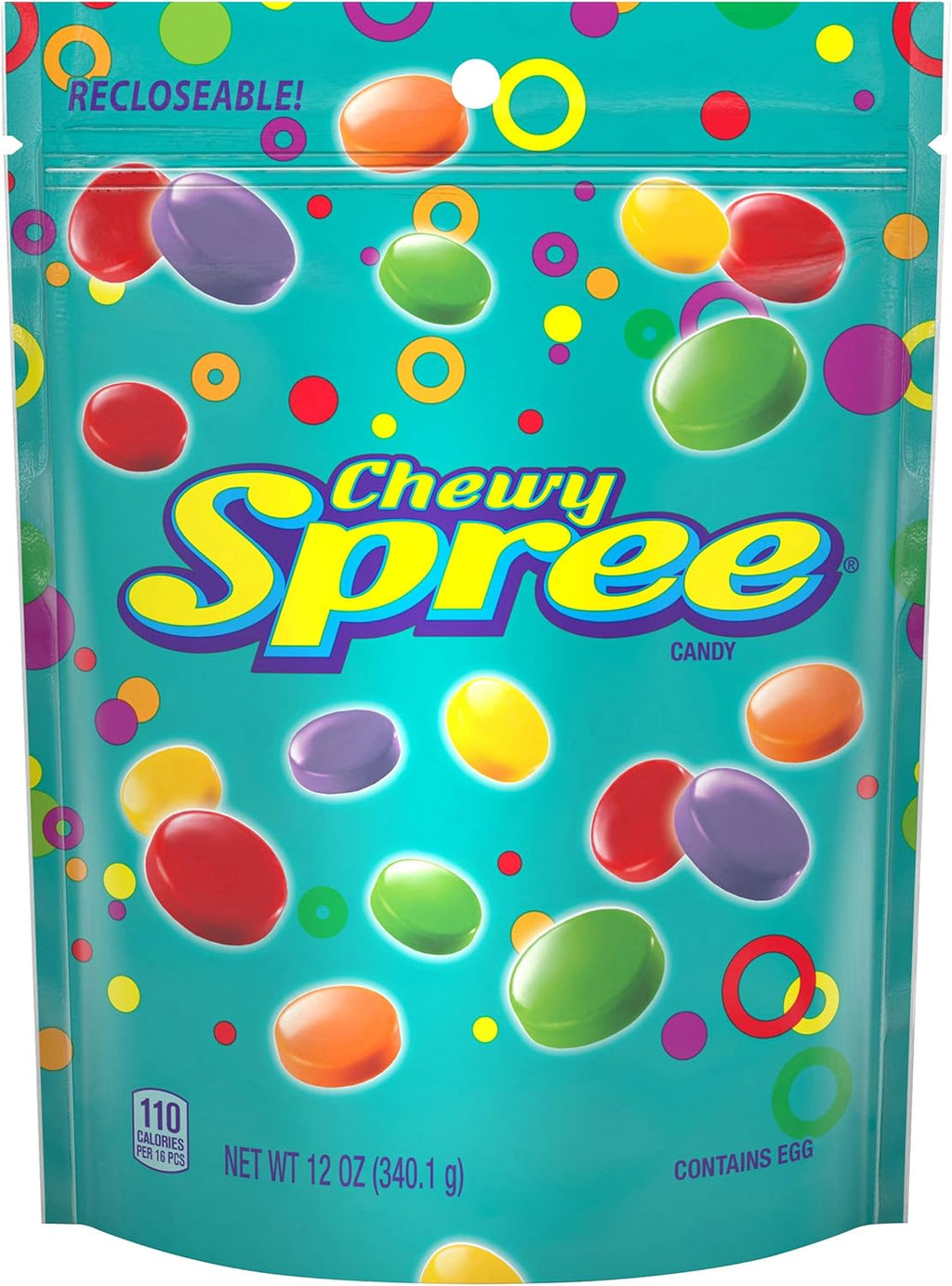Wonka Spree Original Hard Candy, Resealable Bag, 12 Ounce Bag