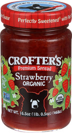 Crofter's Organic Premium Spread Strawberry, 16.5 Oz Jar