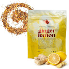 Ginger Lemon Tea, Loose Leaf Herbal Tea – Helps Reduce Nausea and Motion Sickness – Detox & Immunity Support – Drink Hot or Iced – 4 oz Resealable Bag (Makes 50 Cups) – The Elegant Elephant