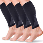 Calf Compression Sleeves for Men and Women - (2 Pair) Footless Compression Socks Support for Running, Cycling, Sports - Leg Sleeve Brace, Helps with Pain Relief