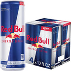Red Bull Energy Drink with 114mg Caffeine plus Taurine & B Vitamins, 12 Fl Oz, Pack of 4 Cans