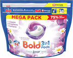 Bold 3in1 Pods Lavender & Camomile Washing Liquid Capsules 55 Washes, with A Touch of Lenor Long Lasting Freshness
