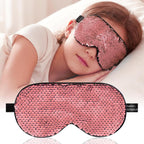 Kids Sleep Mask | Kids Eye Mask with Magic Flip-Sequins | 100% Mulberry Silk Blackout Sleeping Mask with Adjustable Strap (5-15 Years) | Gift for Girls & Boys (Pink)