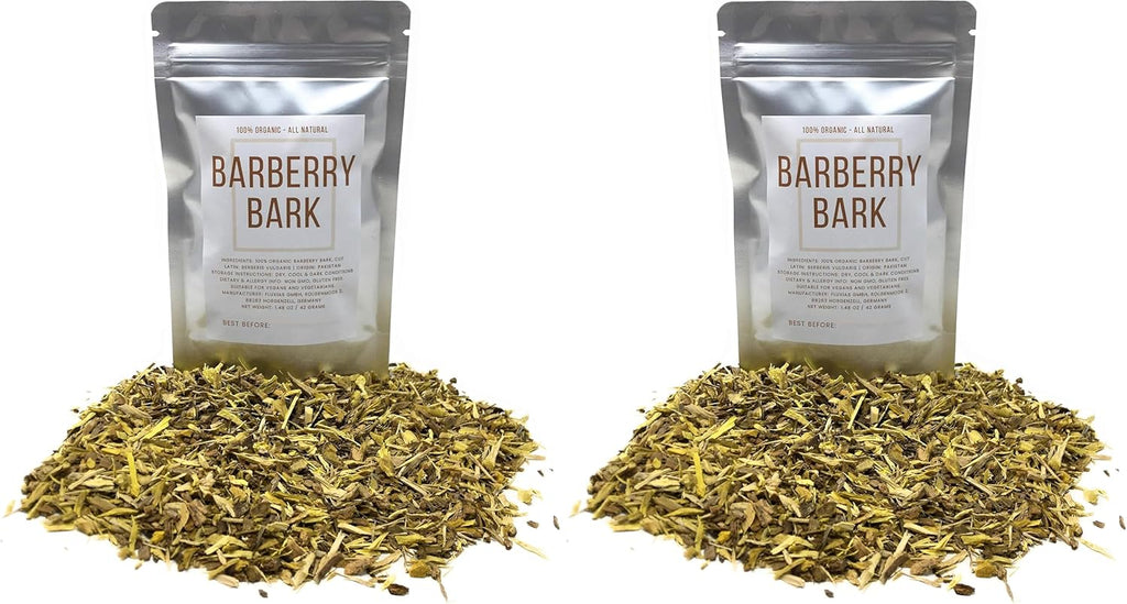Barberry Bark - Dried, Cut & Natural Berberis Vulgaris Bark - Net Weight: 1.48oz/ 42g (Pack of 2)