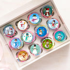 24 Christmas Snowman Mix Theme Edible Cupcake Toppers - Stand Up Discs Wafer Cake Decorations, Snowman Edible Cake Toppers, Xmas Cupcake and Cookie Decorations, 4cm / 1.5 Inch PRECUT