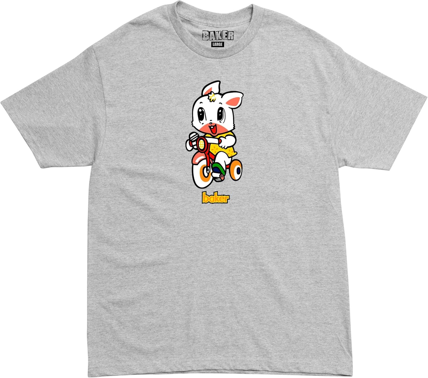 Baker Skateboards Shirt Andrew Reynolds Bunny Heather Grey