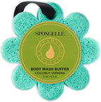 Spongellé Coconut Verbena Wild Flower Bath Sponge | Built-in Body Wash & Body Scrubber, Shower Loofah Sponge for Women | 14+ uses