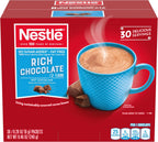 Nestle Hot Chocolate Packets, Hot Cocoa Mix, No Sugar Added and Fat Free, Bulk Pack, 0.28 oz Packet (Pack of 30)