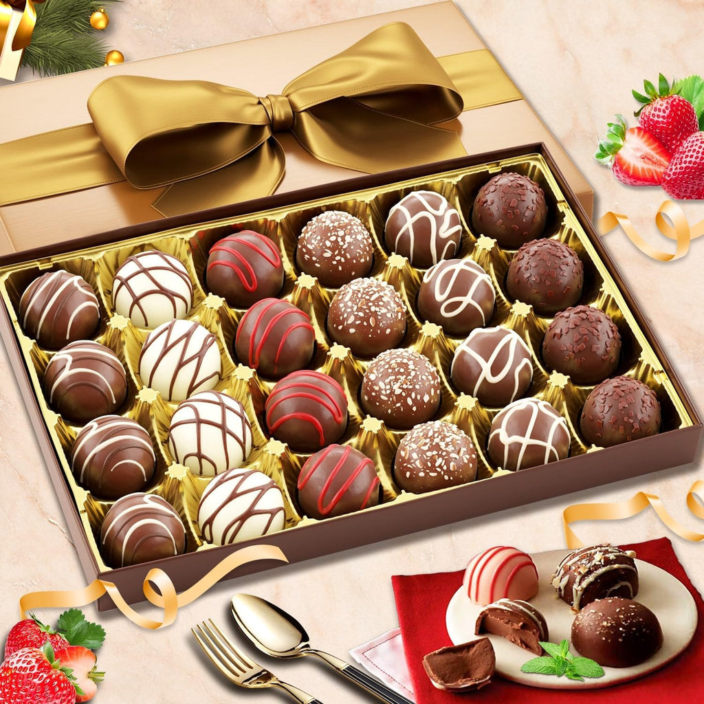 WINNI - Premium 24 Pcs Chocolate Gift Packs - Christmas Gifts | Belgian luxury Chocolate Gift Hamper, Bouquet & Basket Box | Handmade Celebration Chocolate Gifts pack for Teachers, Coworkers, Partner