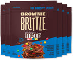 Brownie Brittle – M&M’S Minis Thin and Crispy Sweet Snacks (Pack of 6, 4 oz), Rich Gourmet Brownie Bites Dessert