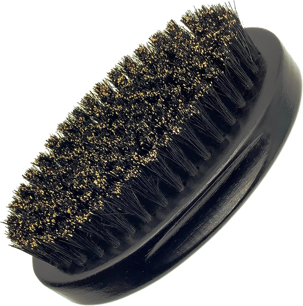 4.3 IN Natural Boar Bristle Beard Brush for Men, Premium Wooden Handle with Boar Bristles - Pocket Travel Mustache Grooming Tool for Husband & Father