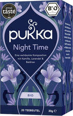 Pukka Herbal Teas Night Time Organic Oat Flower Lavender and Lime Flower Tea, 20g 20 Count
