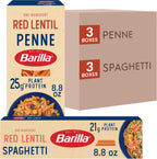 Barilla Red Lentil Spaghetti & Penne Pasta Variety Pack, 8.8 oz (Pack of 6) - Gluten Free, Non GMO & Kosher - Plant Based Protein