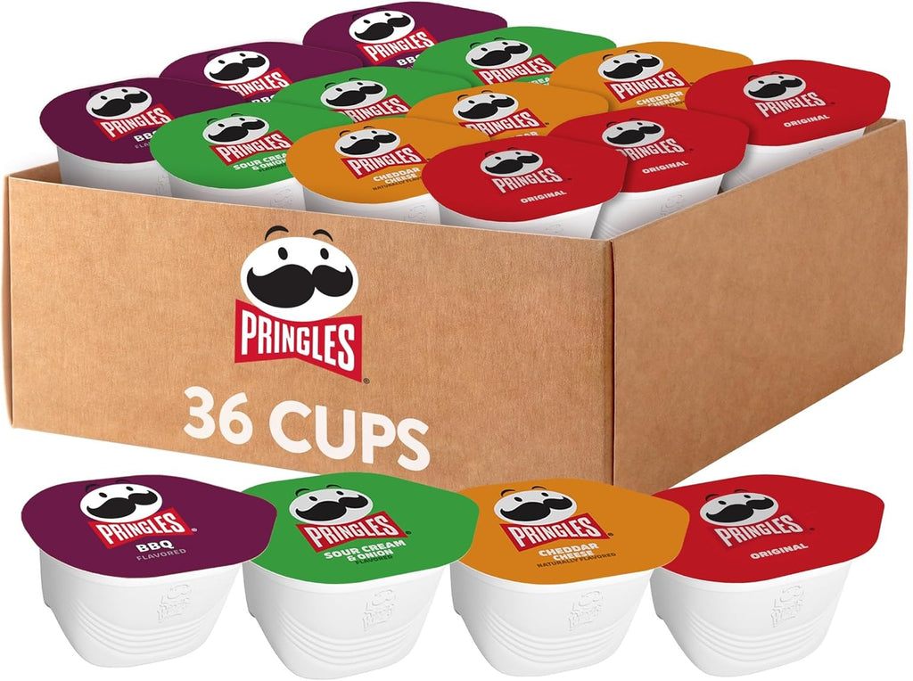 Pringles Potato Crisps Chips, Snack Stacks, Lunch Snacks, Variety Pack (36 Cups)