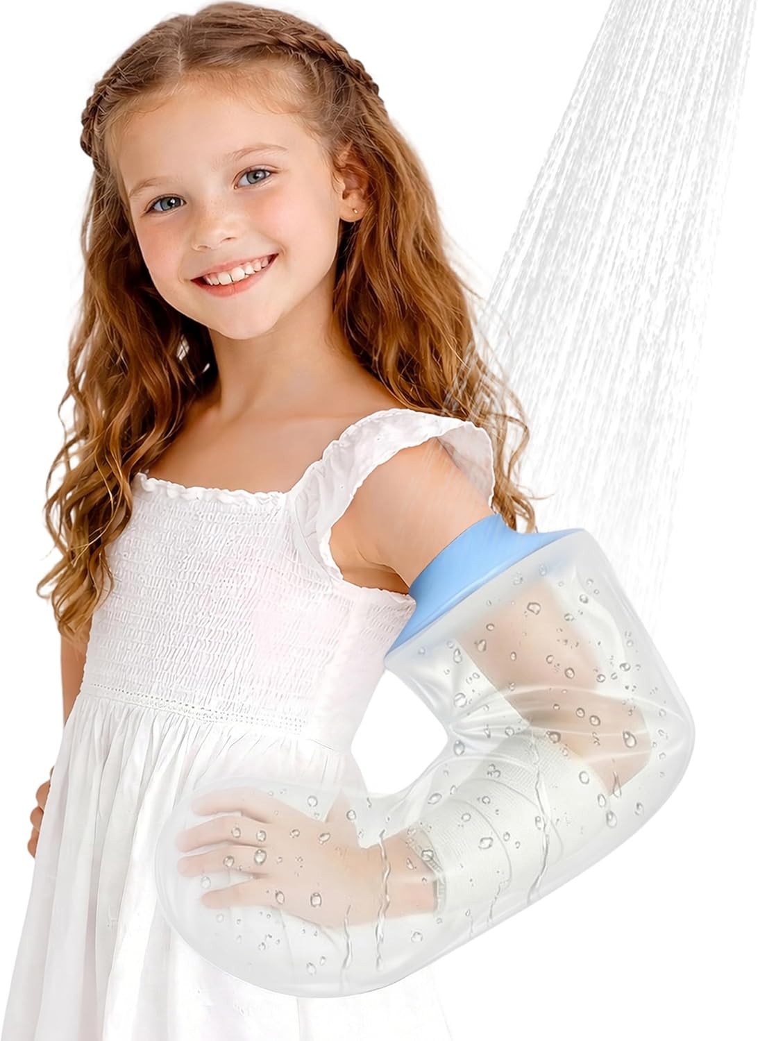 Kids Waterproof Arm Cast Covers for Shower & Bath, Reusable Arm Cast Protector to Keep Cast Dry, Comfortable & Durable for Daily Use, After Surgery, Broken Arm, Wound or Bandage (Arm-M)