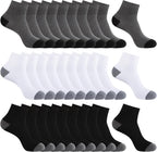 30 Pairs Ankle Socks For Men - Lightweight Mens Socks Size 9-12 Thin Casual Quarter Bulk Socks